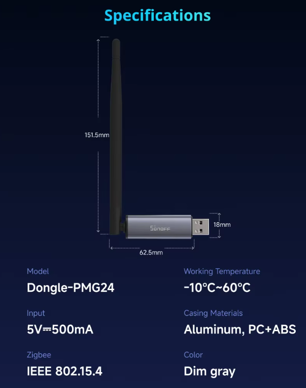 Sonoff Dongle Plus MG24 – Zigbee2MQTT