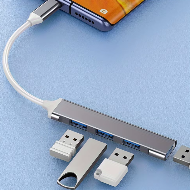 Adaptateur OTG multi-répartiteur 4 ports avec Type C