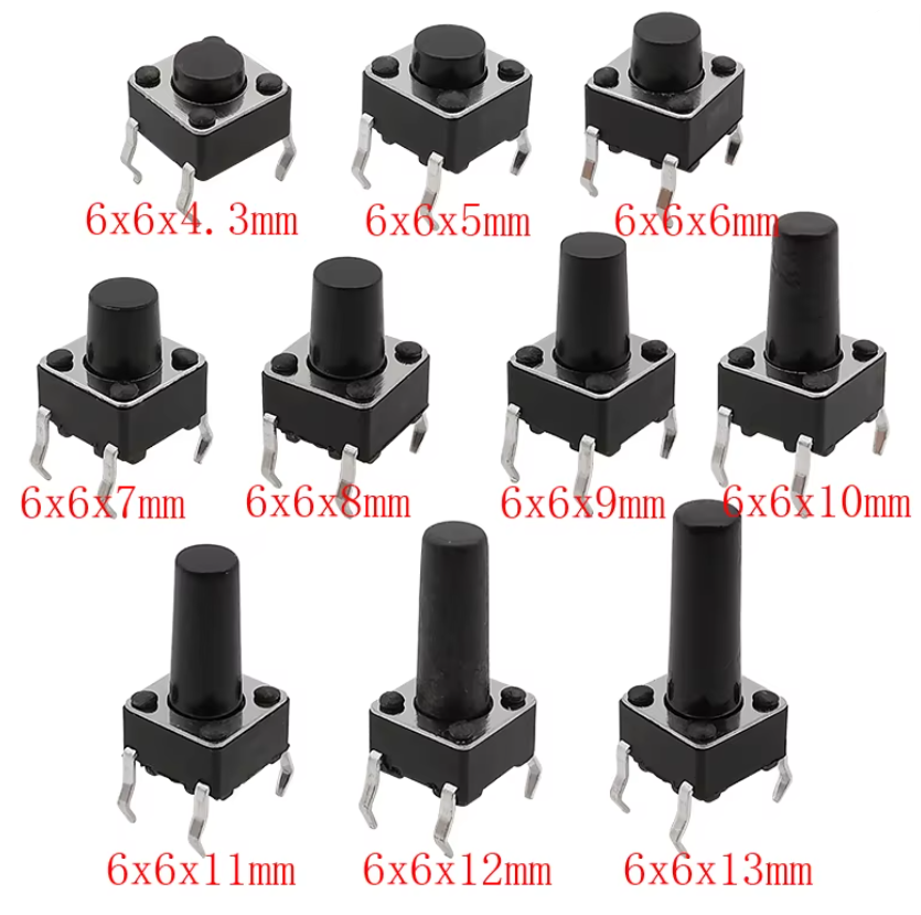 Bouton poussoir 6 x 6