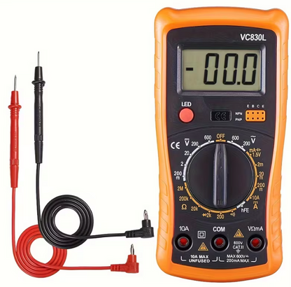 Multimètre Numérique VC830L - Testeur avec Voltmètre DC/AC et Ohmmètre