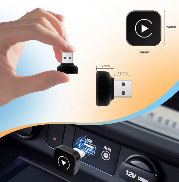 Adaptateur CarPlay Android Auto sans fil Plug And Play universel