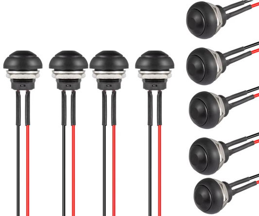 Interrupteur à bouton-poussoir momentané 12mm