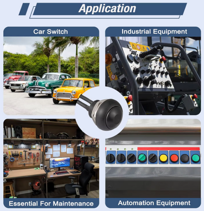 Interrupteur à bouton-poussoir momentané 12mm