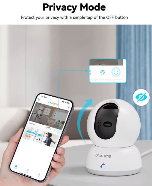Caméra de Surveillance Intérieur Intelligente – 2K 4MP Ultra HD