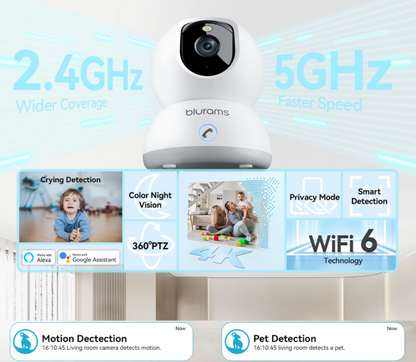 Caméra de Surveillance Intérieur Intelligente – 2K 4MP Ultra HD