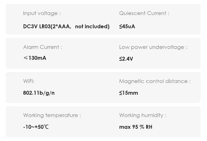 Capteur de porte WiFi