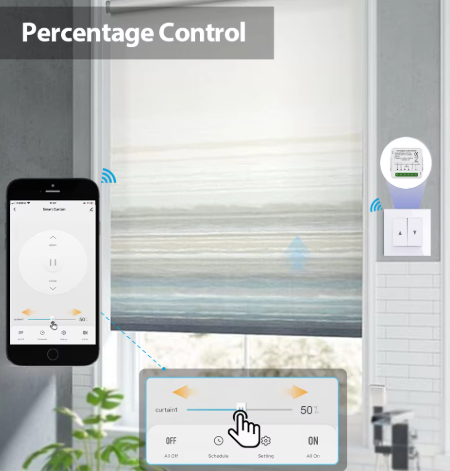 Commutateur Intelligent avec WiFi - Contrôle Volets et Rideaux