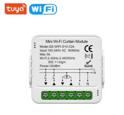Commutateur Intelligent avec WiFi - Contrôle Volets et Rideaux