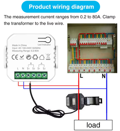 Compteur d'énergie Intelligent Tuya Wifi