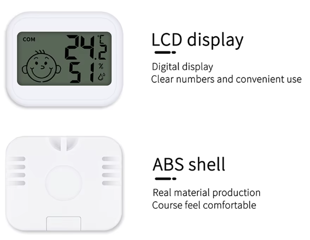 Mini thermomètre/hygromètre numérique LCD
