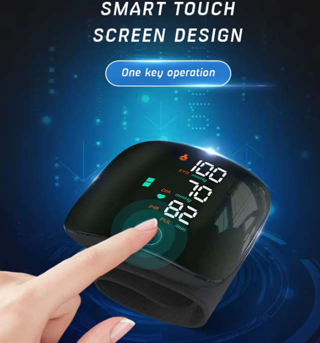 Tensiomètre Numérique au Poignet – Haute Précision & Rechargeable