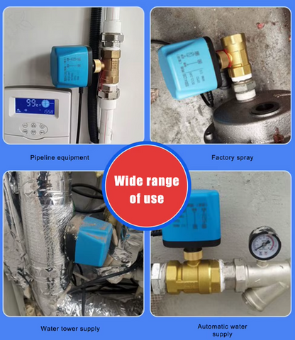 Vanne à bille motorisée DN40 1-1/2" avec interrupteur Intelligent Wi-Fi Tuya 10A