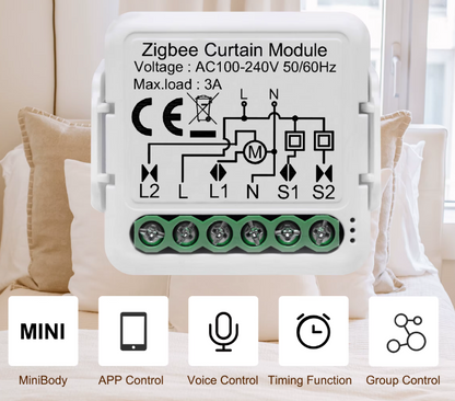 Commutateur intelligent avec ZigBee - Contôle Volets et Rideaux